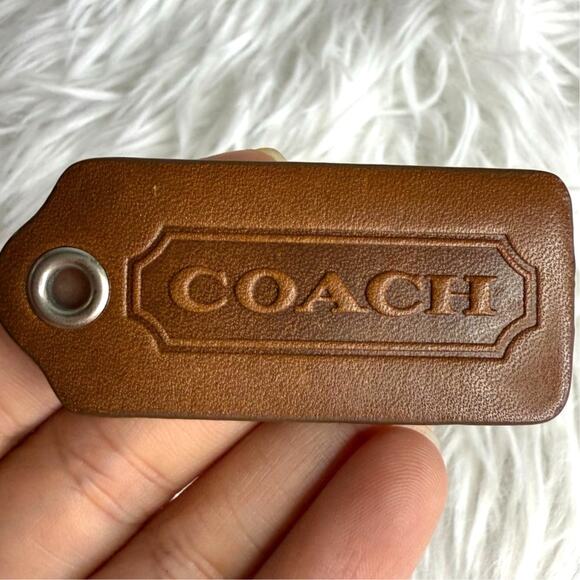 Vintage COACH y2k Fob Bag Charm Hang tag Hangtag - Picture 1 of 2